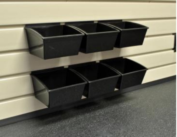 Reviews for Flow Wall Small Black Plastic Storage Bins ( 5-Pack)